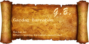 Gazdag Barnabás névjegykártya