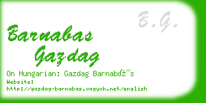 barnabas gazdag business card